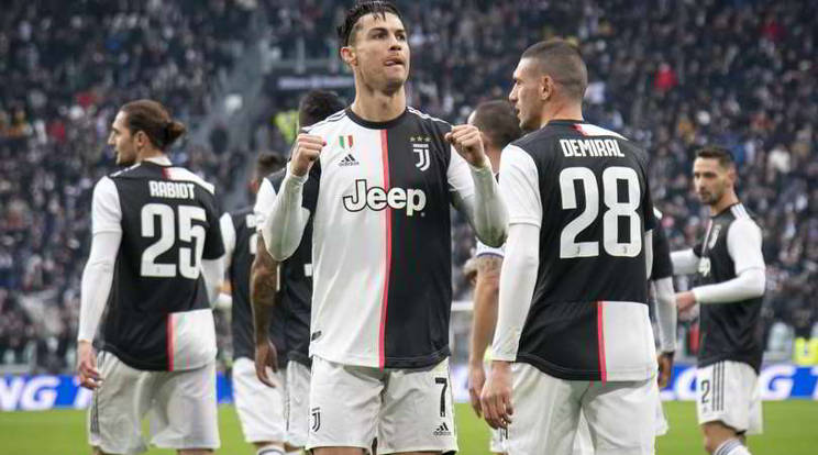 Cristiano Ronaldo in una partita di Serie A con la Juventus