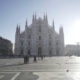 Piazza del Duomo di Milano deserta causa Coronavirus
